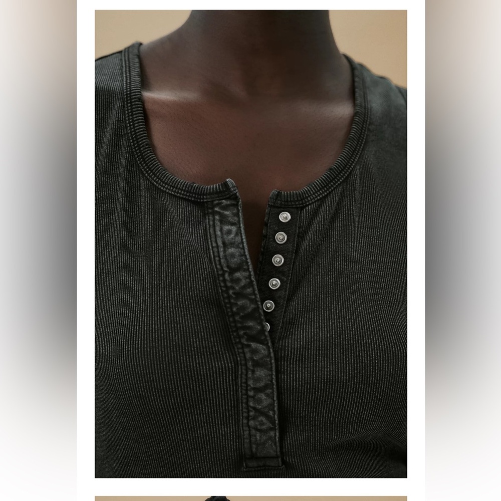 Zara Washed Rib Top - Picture 2 of 4